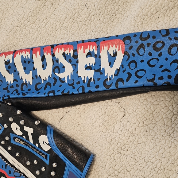 The Casualties Black and Blue Panther Jacket - Picture 4 of 5